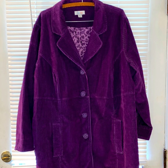 D & Co. Purple Corduroy Coat